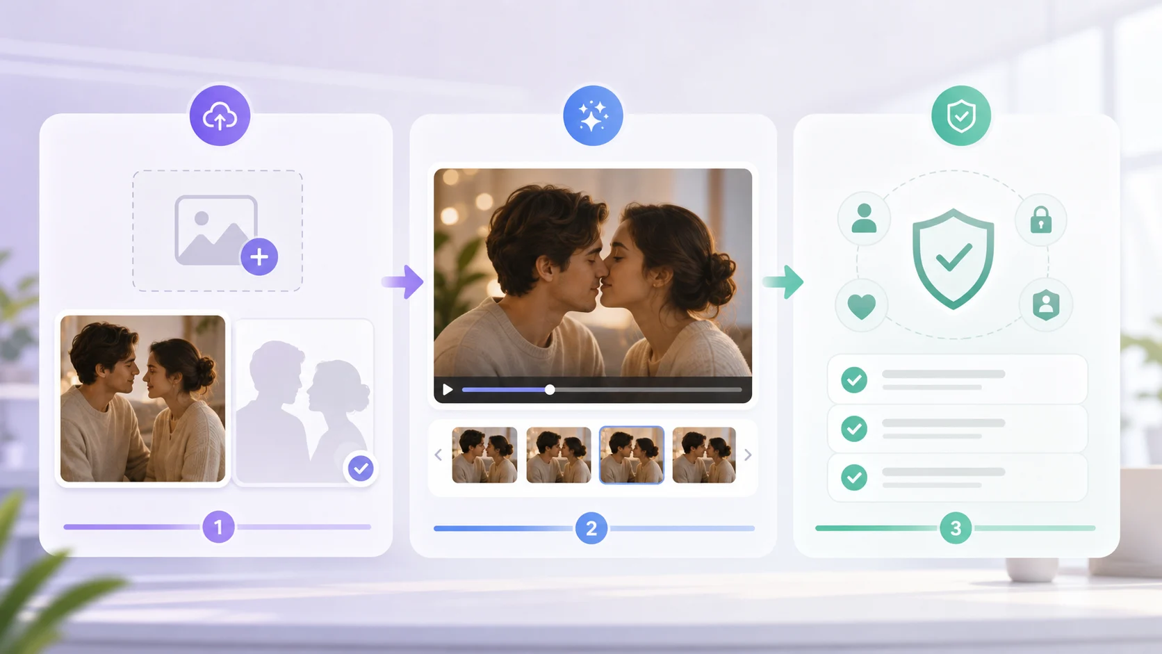 Step-by-step ai kiss video generator workflow