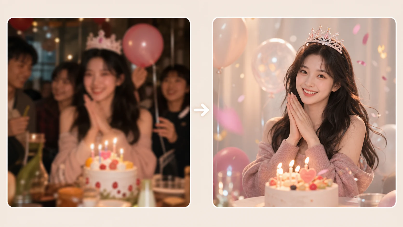 how to make a birthday video from photos input quality comparison