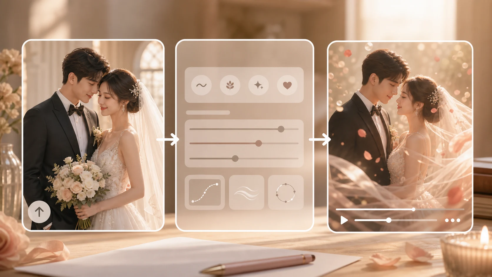 Step-by-step how to make a wedding blessing video workflow
