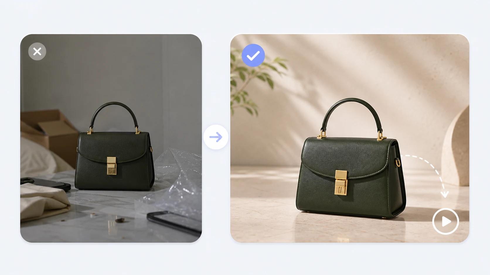 como fazer vídeo de produto com foto input quality comparison