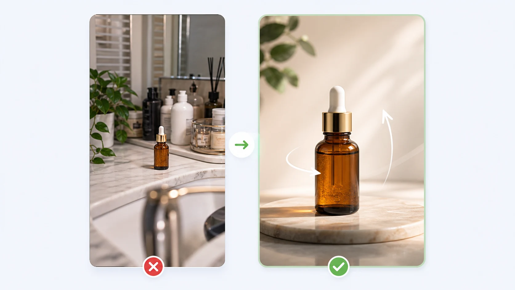 criar Reels com foto de produto input quality comparison