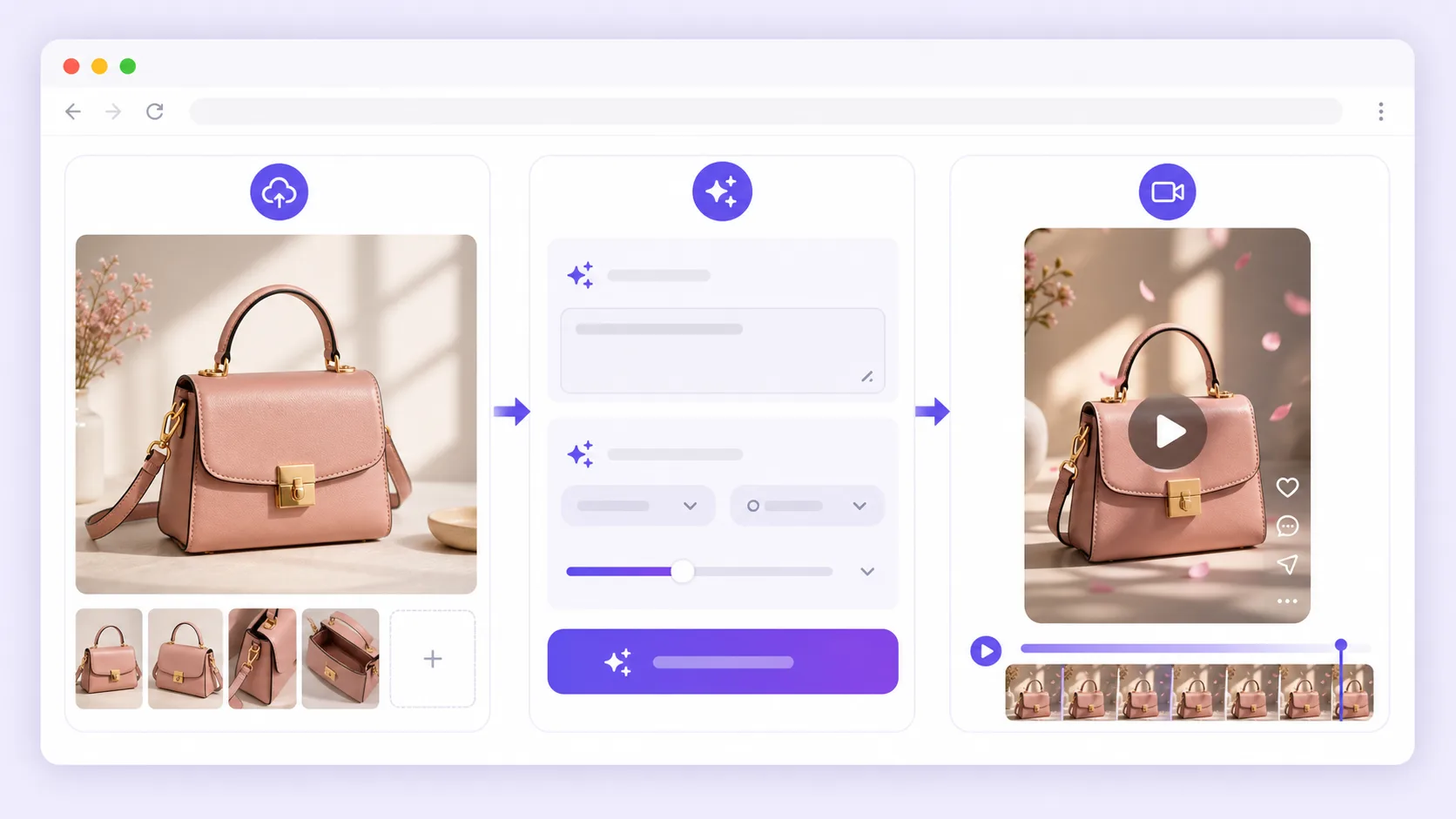 Step-by-step transformar imagem em vídeo workflow